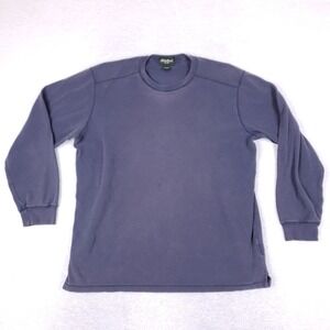 Eddie Bauer Thermal Shirt Mens XL Tall Waffle Knit Blue Long Sleeve Gorpcore